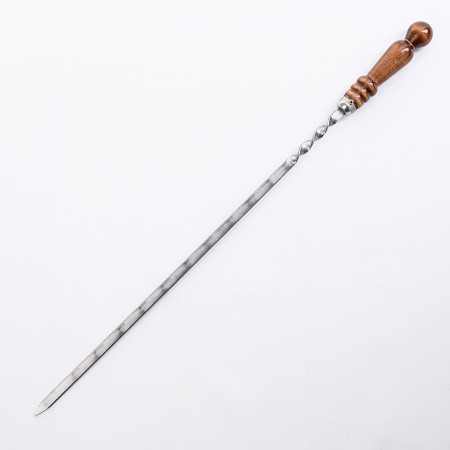 Stainless skewer 670*12*3 mm with wooden handle в Томске