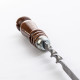 Stainless skewer 670*12*3 mm with wooden handle в Томске