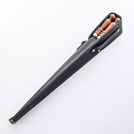 A set of skewers 670*12*3 mm in a black leather case в Томске