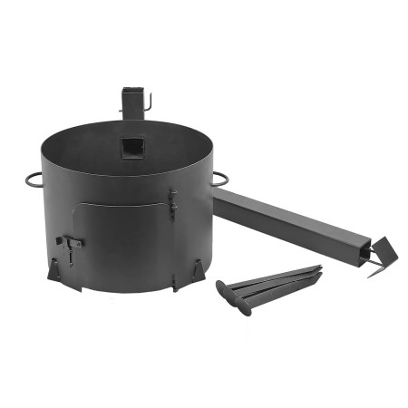 Stove with a diameter of 410 mm with a pipe for a cauldron of 16 liters в Томске