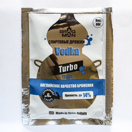 Turbo yeast alcohol BragMan "Vodka TURBO" (66 gr) в Томске